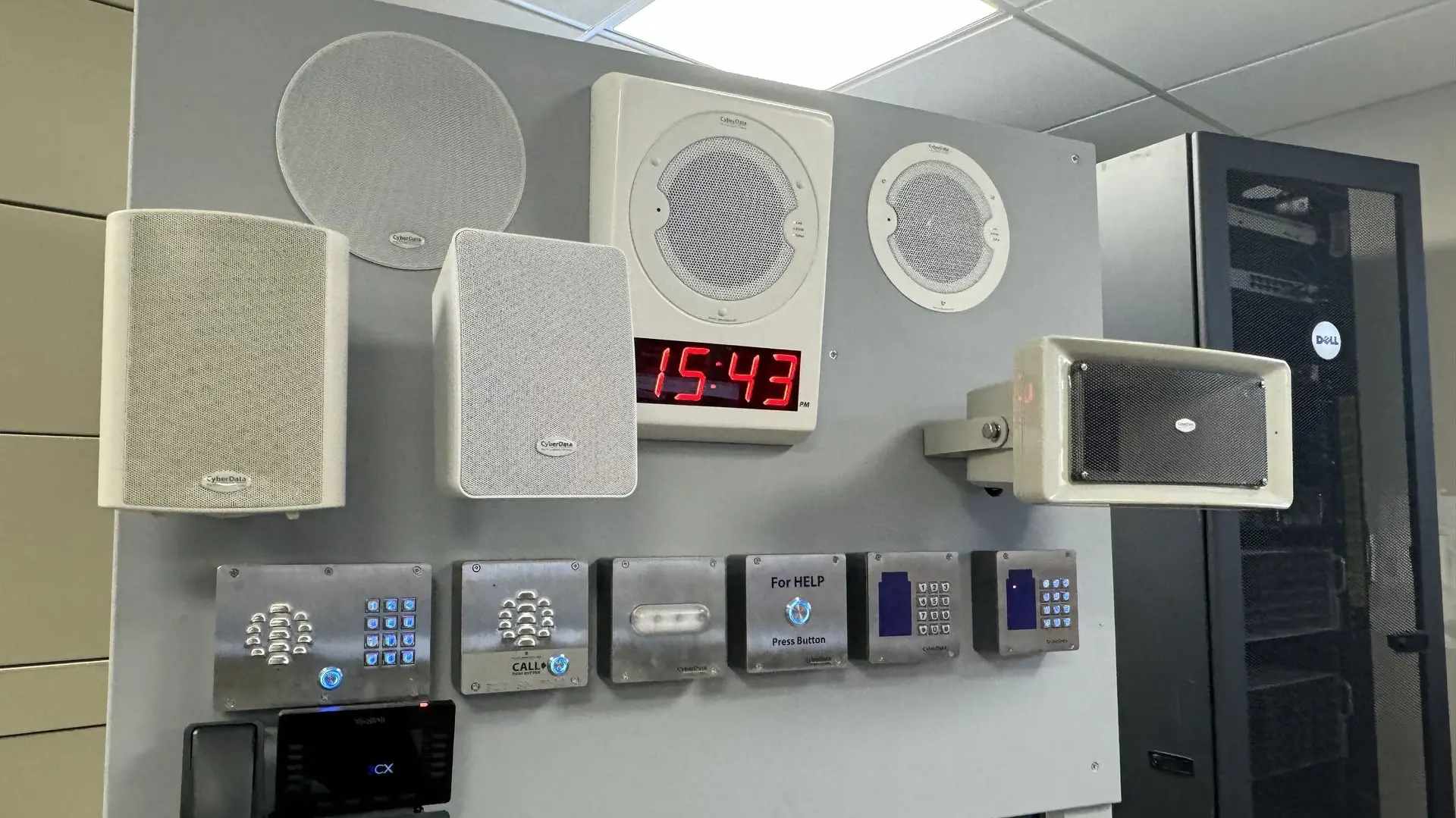 VoIP phone and paging equipment installed by CompDAT